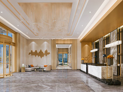 新中式大堂前台接待