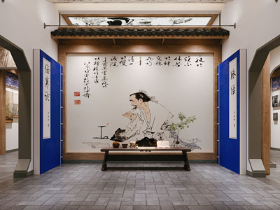 新中式养生馆玄关门厅