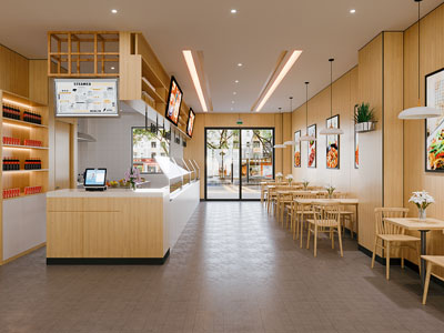 北欧饭店餐馆就餐区