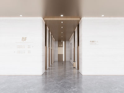 现代电梯间 过道