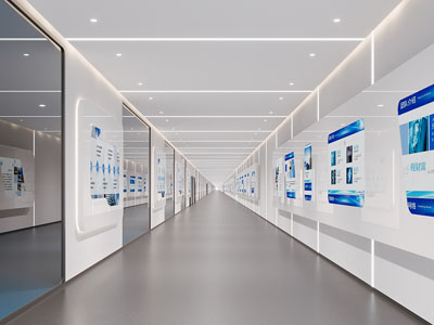 现代展厅展览走廊 过道