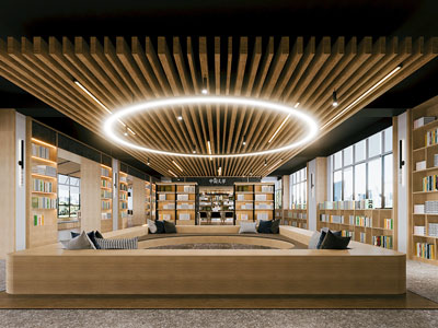 现代阅览室 图书馆 书吧3d模型 现代阅览室 图书馆 书吧