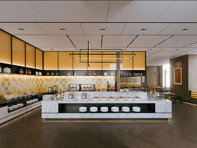 现代自助餐厅饭店
