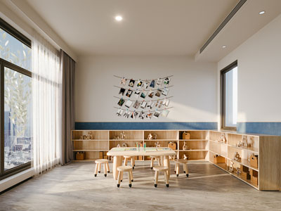 现代幼儿园手工活动教室3d模型 现代幼儿园手工活动教室