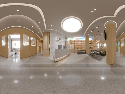 现代全景口腔医院大堂前台接待