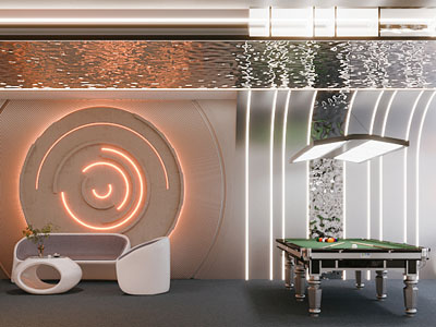 现代台球休闲区