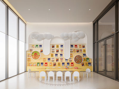 现代儿童阅览室 图书馆 书吧3d模型 现代儿童阅览室 图书馆 书吧