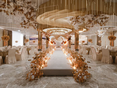 现代酒店婚庆现场舞台 宴客厅