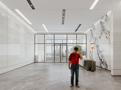 现代大堂前台接待