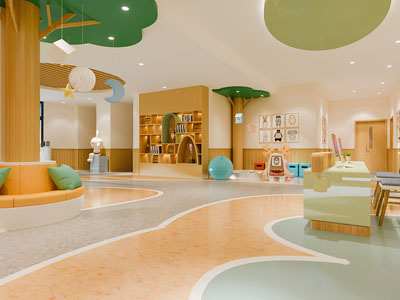 现代幼儿园阅览室 图书馆 书吧3d模型 现代幼儿园阅览室 图书馆 书吧