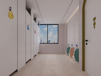 现代幼儿园卫生间 洗手间