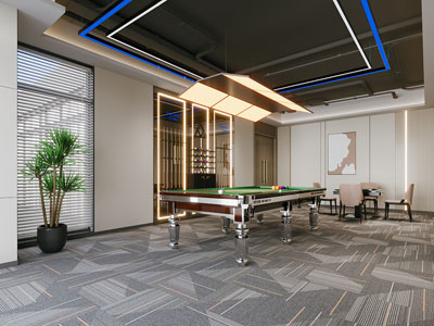 现代台球娱乐休闲室