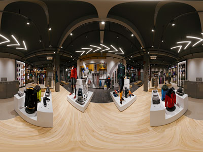 工业风loft全景服装专卖店