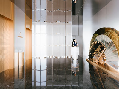 现代酒店大堂前台接待