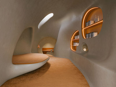 侘寂风阅览室 书吧 图书馆3d模型 侘寂风阅览室 书吧 图书馆