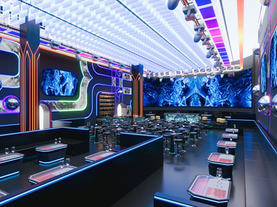 现代酒吧卡座区