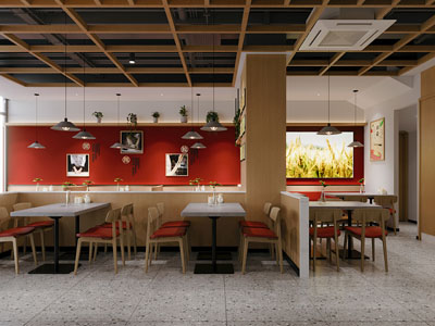 现代饭店餐馆就餐区