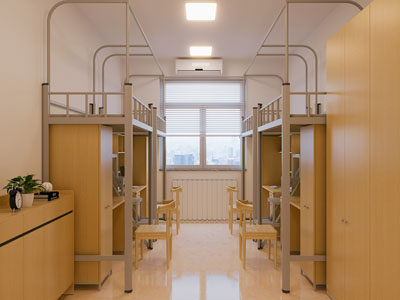 现代卧室 学生宿舍