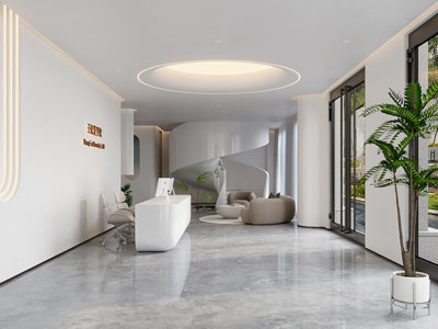 现代大堂前台接待