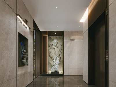 现代电梯间
