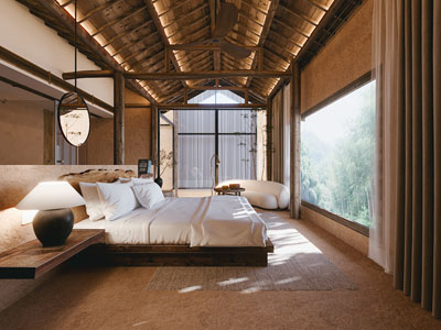 侘寂风民宿客房