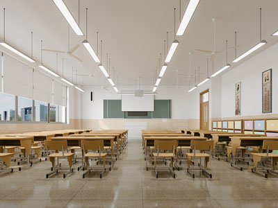 现代小学生教室3d模型 现代小学生教室
