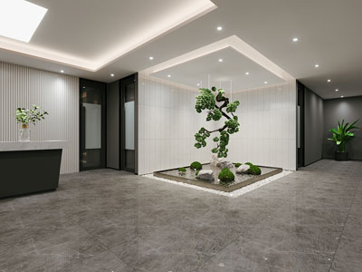 新中式大堂前台接待