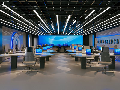 现代电脑培训教室3d模型 现代电脑培训教室