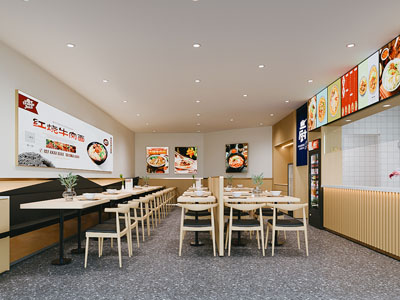 现代牛肉面饭店餐馆