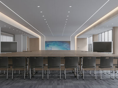 现代会议室 培训教室3d模型 现代会议室 培训教室