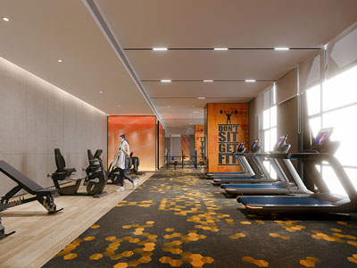 现代健身房3d模型 现代健身房