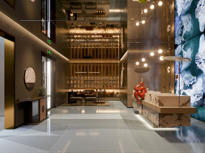 新中式大堂前台接待