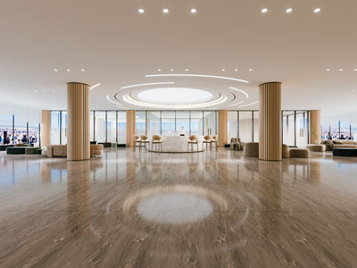 现代大堂前台接待