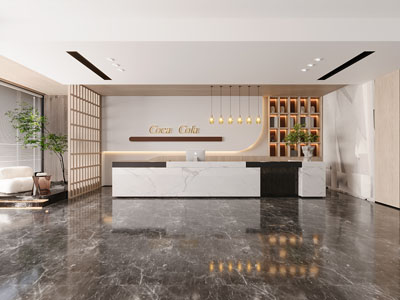 现代大堂前台接待