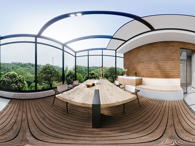 现代全景阳光房 露台 休闲室