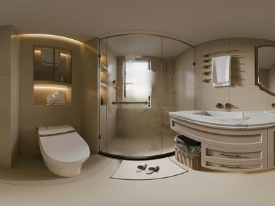 现代全景卫浴间 洗手间