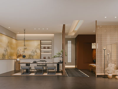 新中式茶室 休闲室