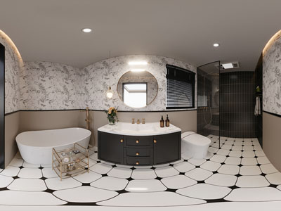 法式全景卫浴间 洗手间