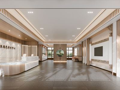 新中式中医院大堂前台接待