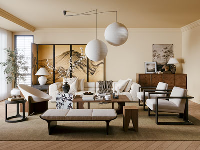 侘寂风中古风客厅