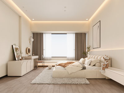 现代奶油风卧室