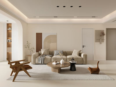 现代奶油风客厅