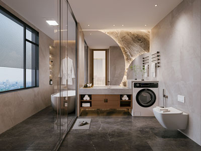 新中式卫浴间 洗手间