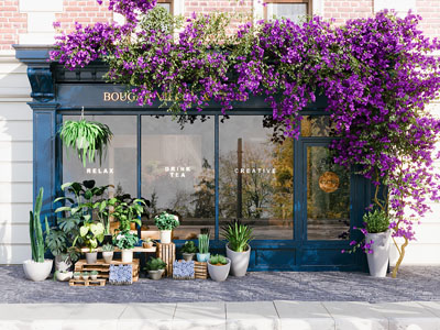 法式咖啡厅门头