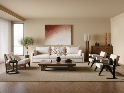 侘寂风中古风客厅