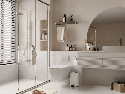 现代奶油风卫浴间 洗手间