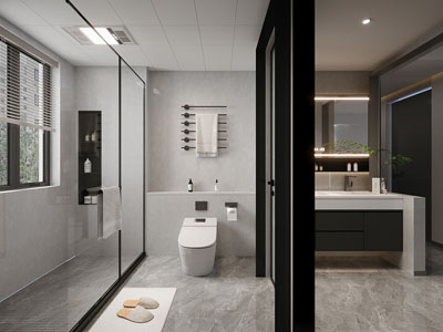 现代卫浴间 洗手间