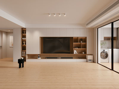 现代客厅电视背景墙3d模型 现代客厅电视背景墙