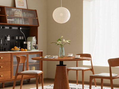 北欧实木餐桌椅组合 餐边柜3d模型 北欧实木餐桌椅组合 餐边柜