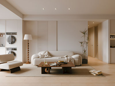 现代奶油风客厅